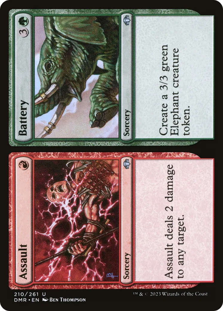 Assault // Battery — Dominaria Remastered — Magic: The Gathering
