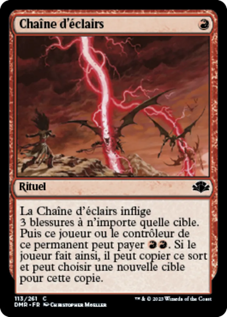 Chaîne d'éclairs — Dominaria Remastered — Magic: The Gathering