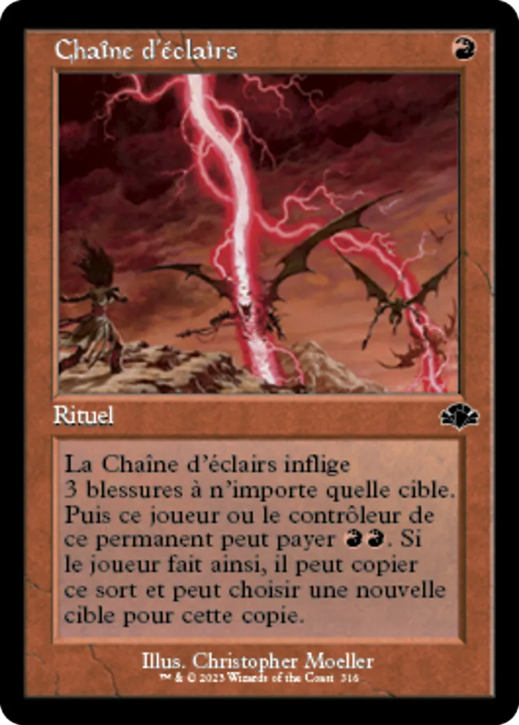 Chaîne d'éclairs — Dominaria Remastered — Magic: The Gathering