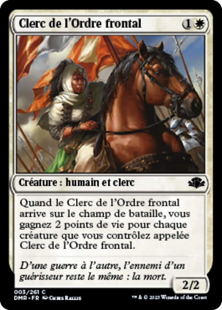 Clerc de l'Ordre frontal — Dominaria Remastered — Magic: The Gathering