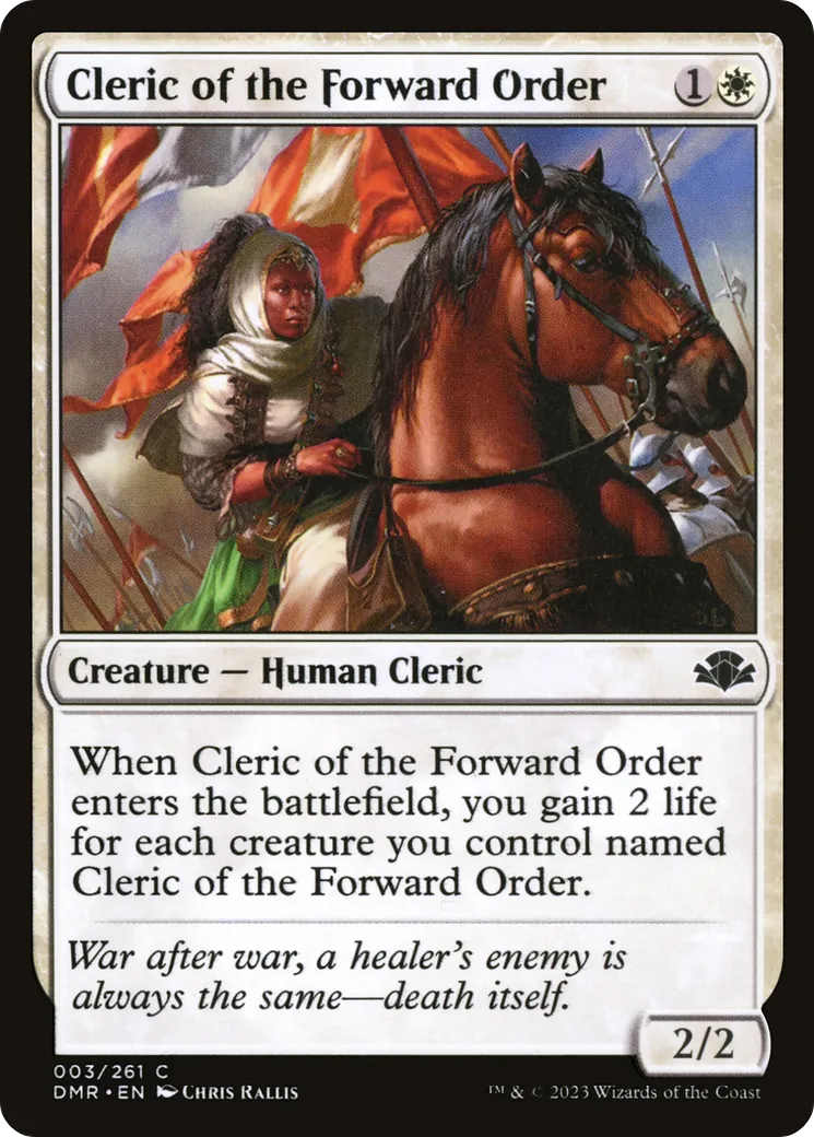 Cleric of the Forward Order — Dominaria Remastered — Magic: The Gathering