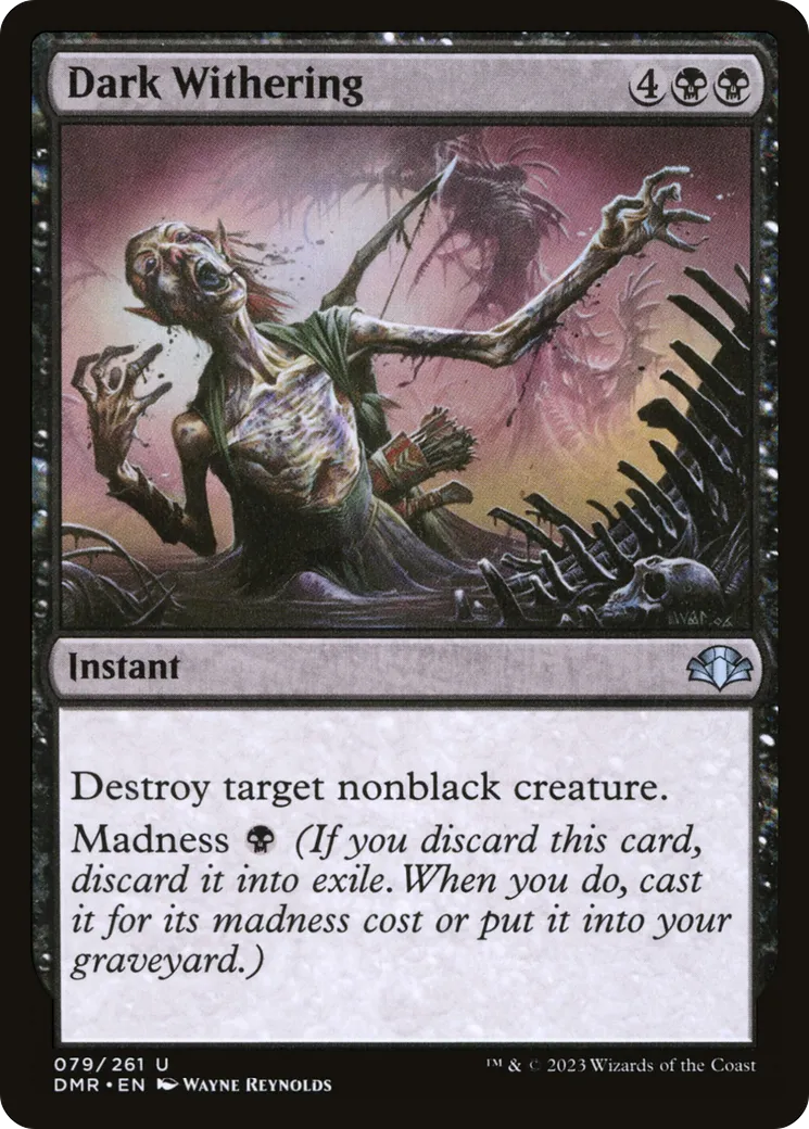 Dark Withering from Dominaria Remastered - Magic: The Gathering