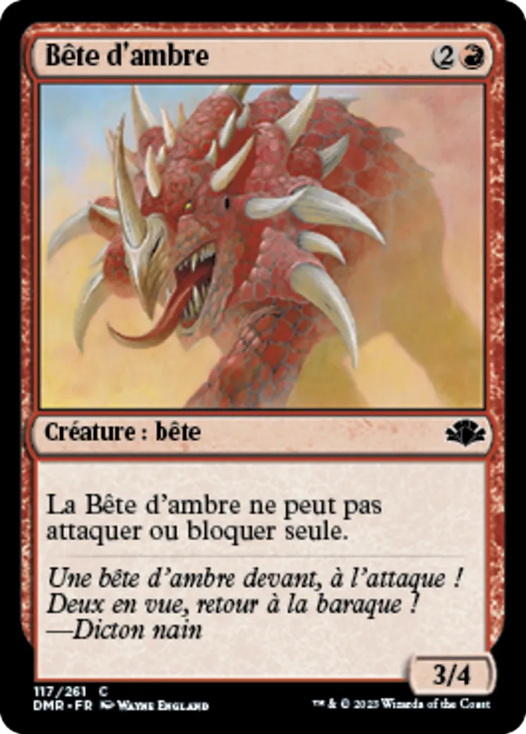 Bête d'ambre — Dominaria Remastered — Magic: The Gathering
