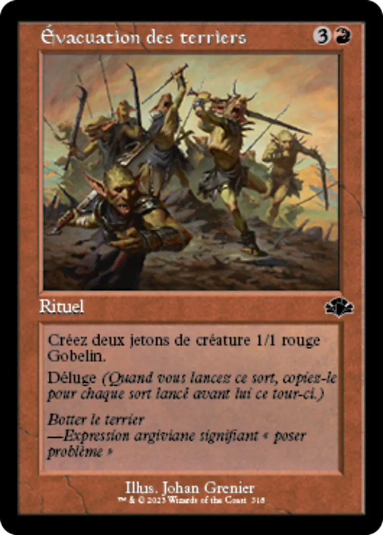 Évacuation des terriers from Dominaria Remastered - Magic: The Gathering