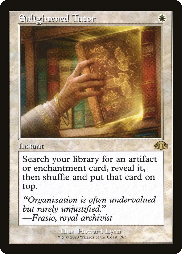 Enlightened Tutor from Dominaria Remastered - Magic: The Gathering