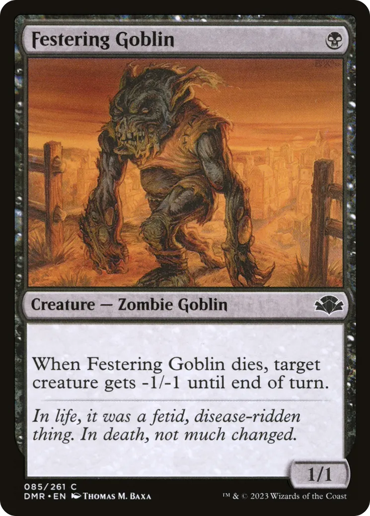 Festering Goblin — Dominaria Remastered — Magic: The Gathering