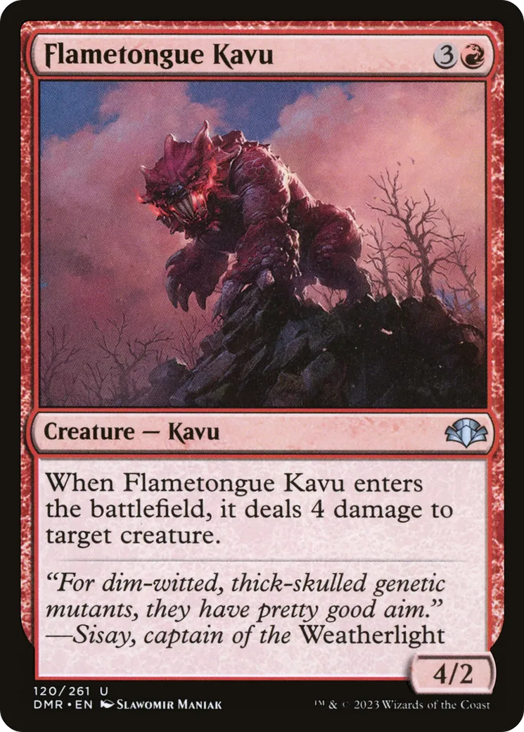 Flametongue Kavu — Dominaria Remastered — Magic: The Gathering