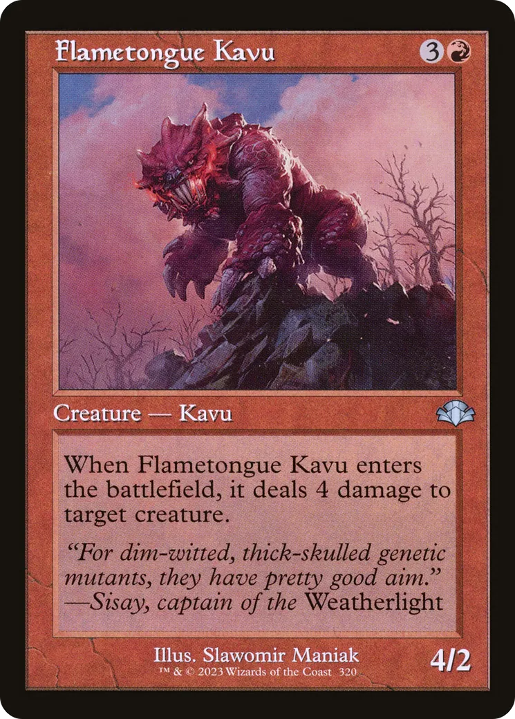 Flametongue Kavu from Dominaria Remastered - Magic: The Gathering