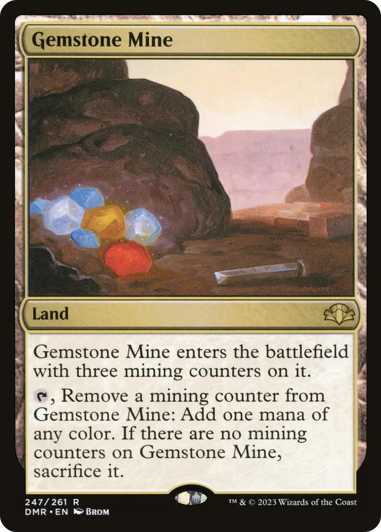 Gemstone Mine from Dominaria Remastered - Magic: The Gathering