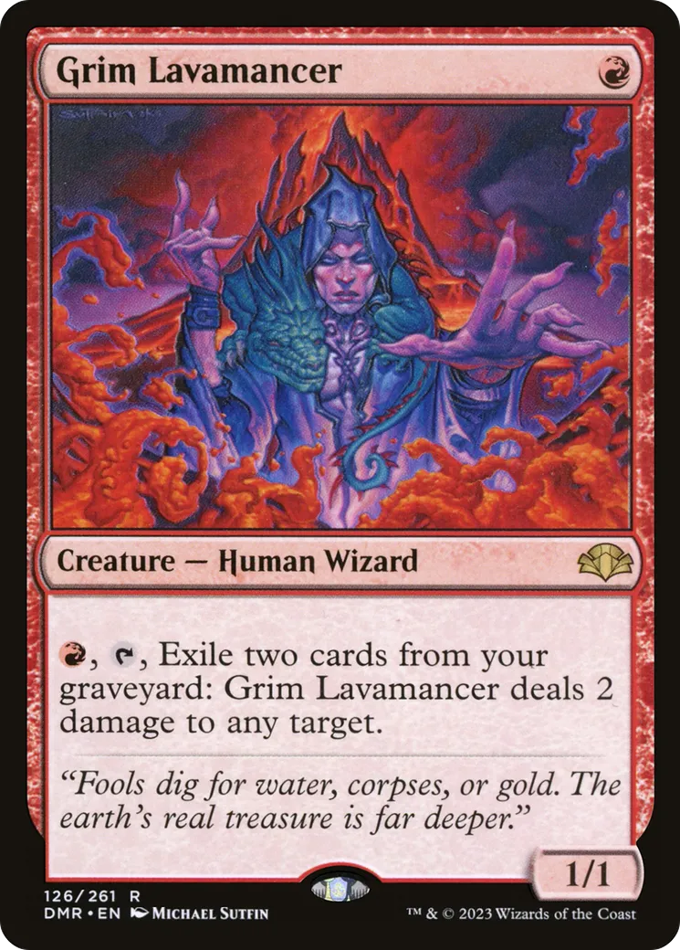 Grim Lavamancer — Dominaria Remastered — Magic: The Gathering