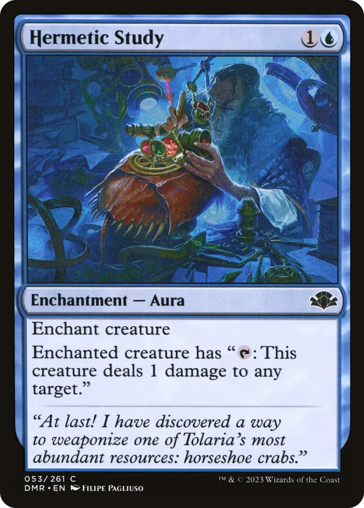 Hermetic Study — Dominaria Remastered — Magic: The Gathering