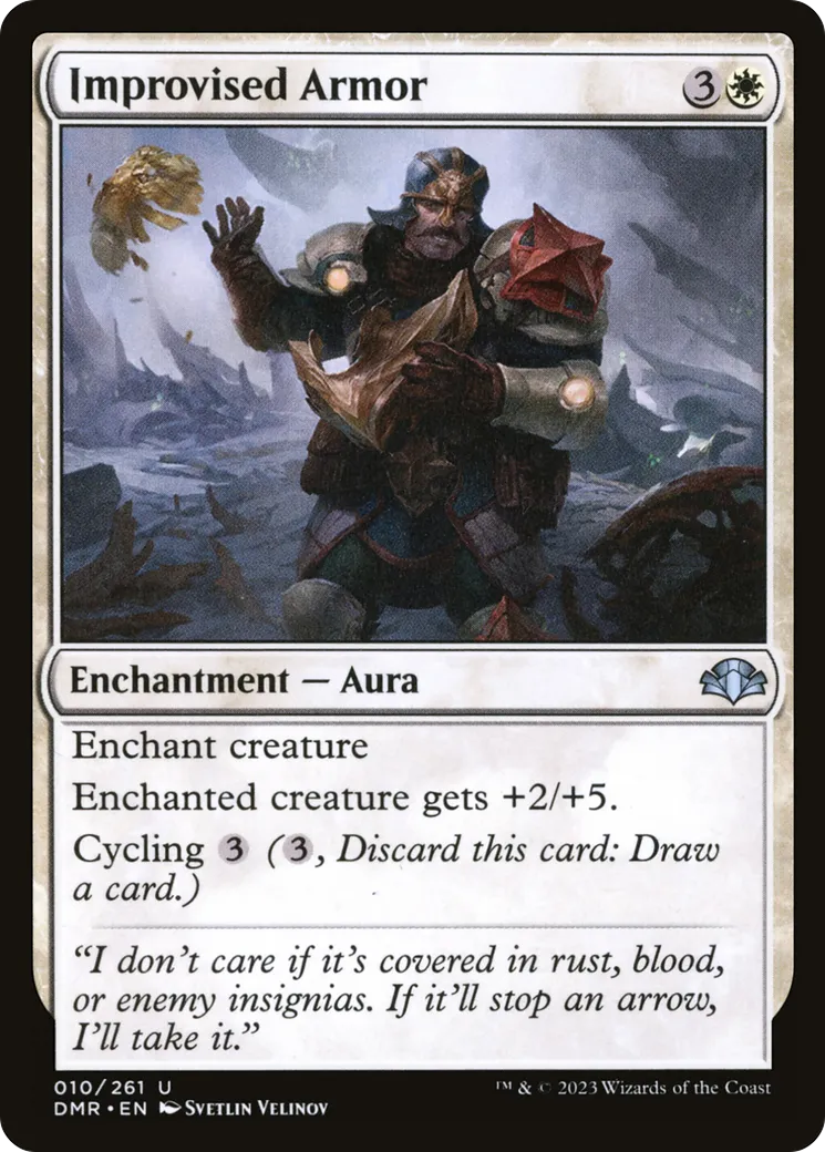 Improvised Armor — Dominaria Remastered — Magic: The Gathering
