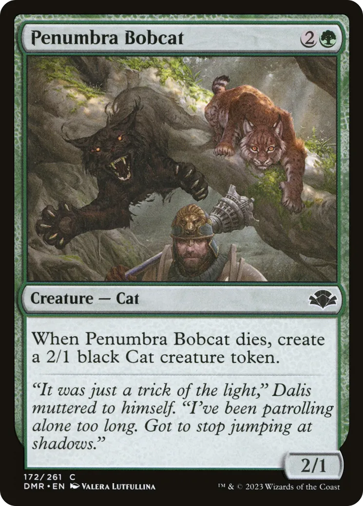 Penumbra Bobcat from Dominaria Remastered - Magic: The Gathering