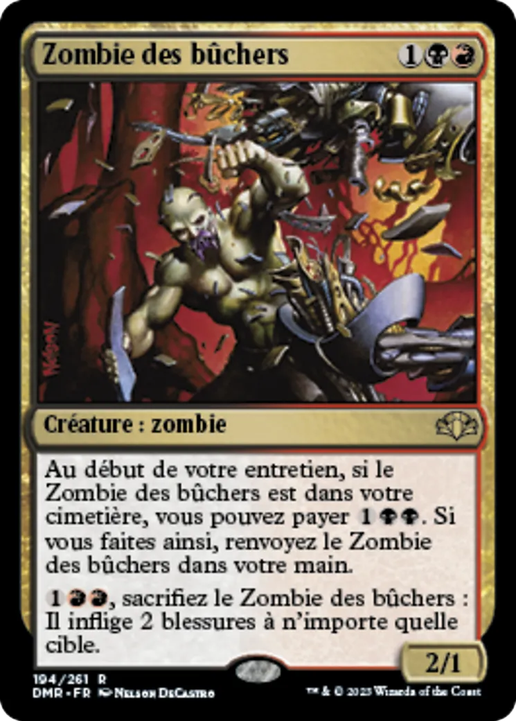 Zombie des bûchers — Dominaria Remastered — Magic: The Gathering