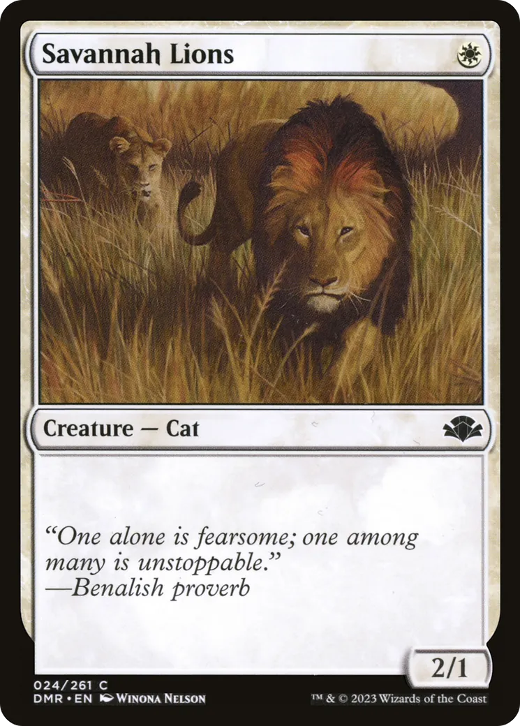 Savannah Lions — Dominaria Remastered — Magic: The Gathering