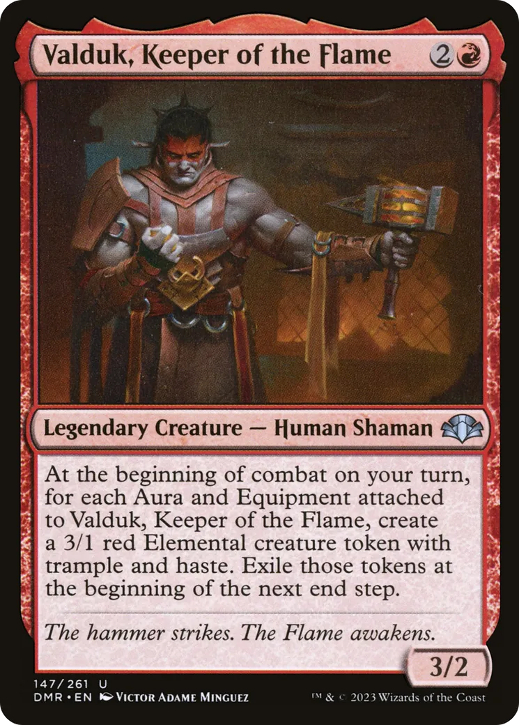 Valduk, Keeper of the Flame from Dominaria Remastered - Magic: The Gathering