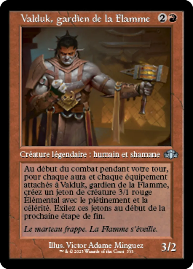 Valduk, gardien de la Flamme — Dominaria Remastered — Magic: The Gathering