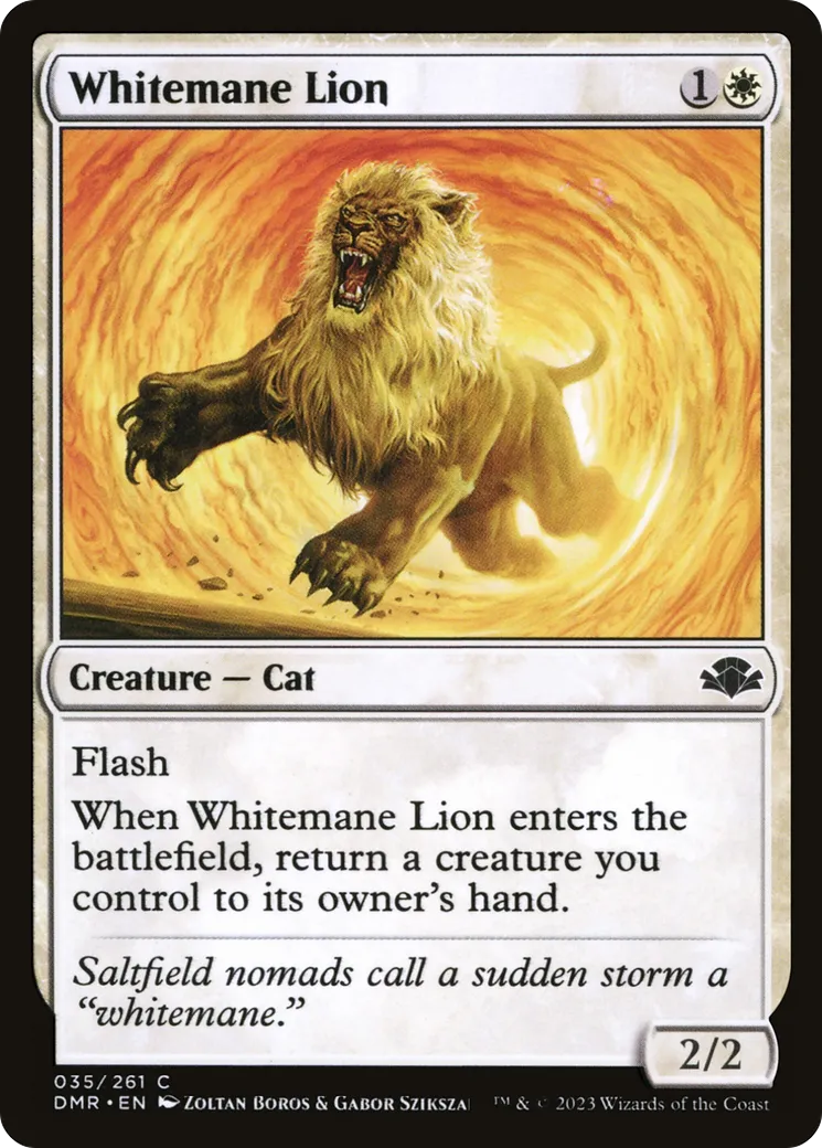 Lion à crinière blanche — Dominaria Remastered — Magic: The Gathering