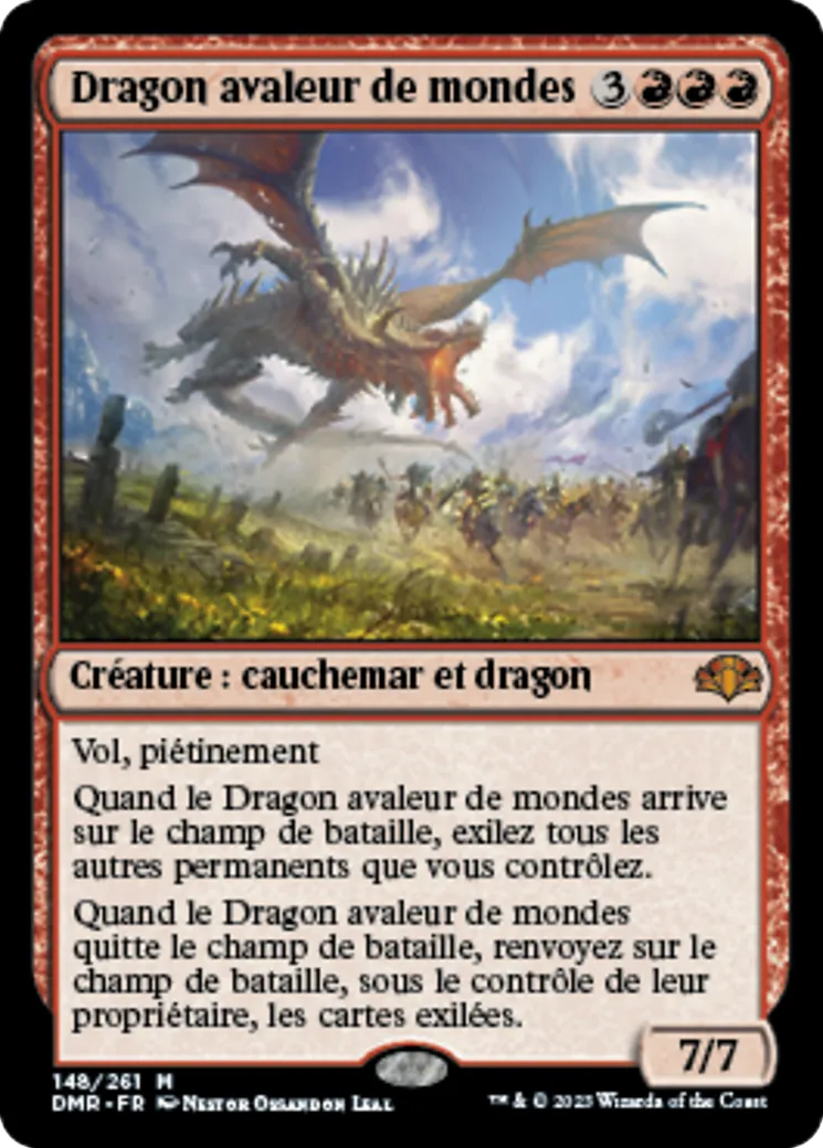Dragon avaleur de mondes — Dominaria Remastered — Magic: The Gathering
