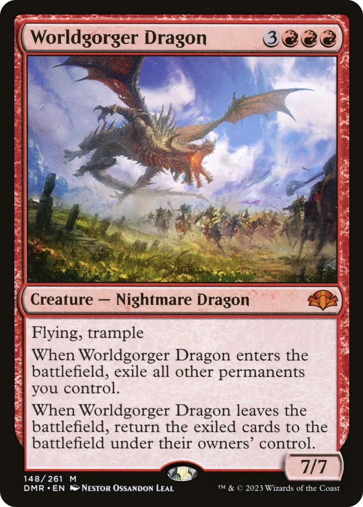 Worldgorger Dragon — Dominaria Remastered — Magic: The Gathering