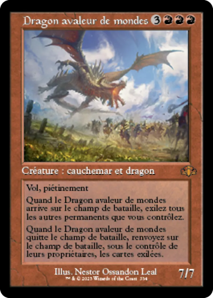 Dragon avaleur de mondes — Dominaria Remastered — Magic: The Gathering