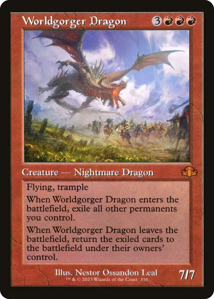 Worldgorger Dragon — Dominaria Remastered — Magic: The Gathering