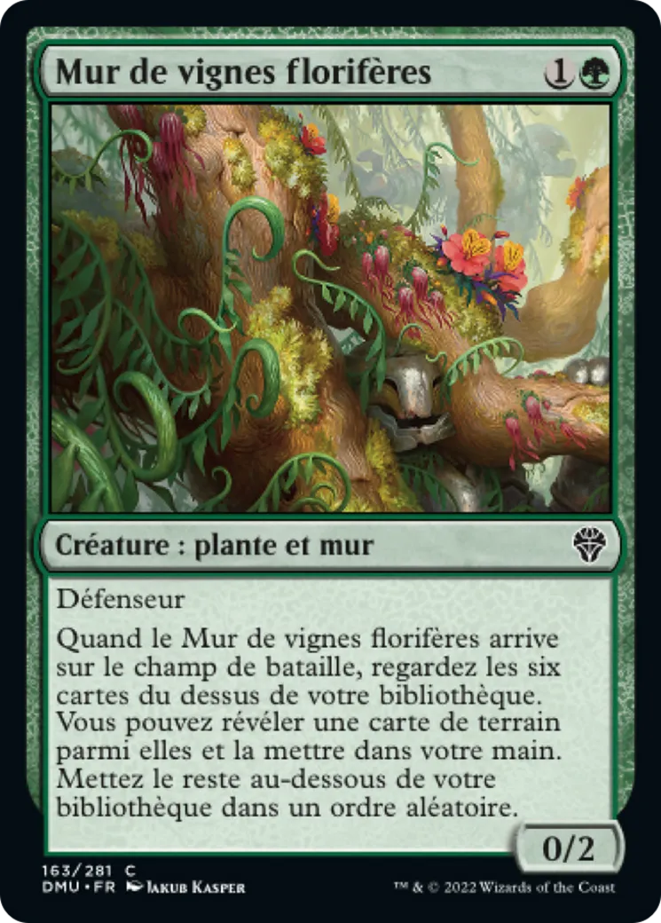 Mur de vignes florifères — Dominaria United — Magic: The Gathering