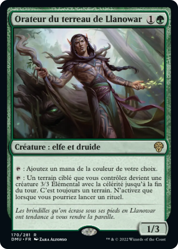 Orateur du terreau de Llanowar — Dominaria United — Magic: The Gathering