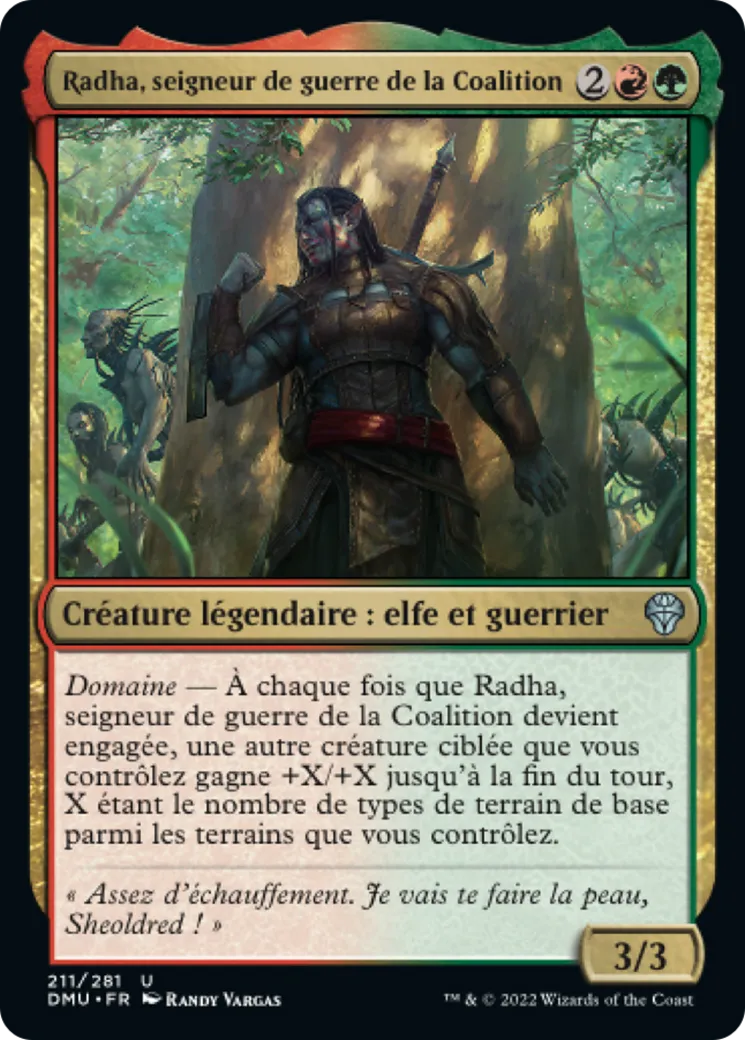 Radha, seigneur de guerre de la Coalition — Dominaria United — Magic: The Gathering