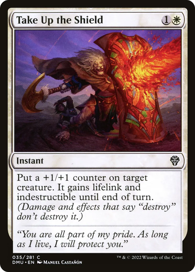 Take Up the Shield — Dominaria United — Magic: The Gathering
