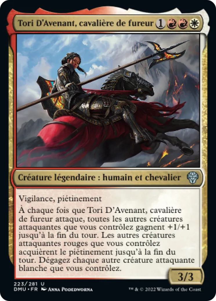 Tori D'Avenant, cavalière de fureur — Dominaria United — Magic: The Gathering