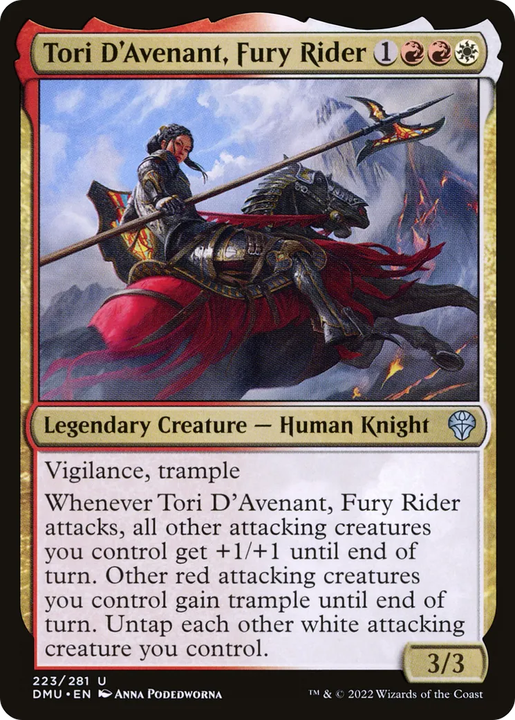 Tori D'Avenant, cavalière de fureur — Dominaria United — Magic: The Gathering