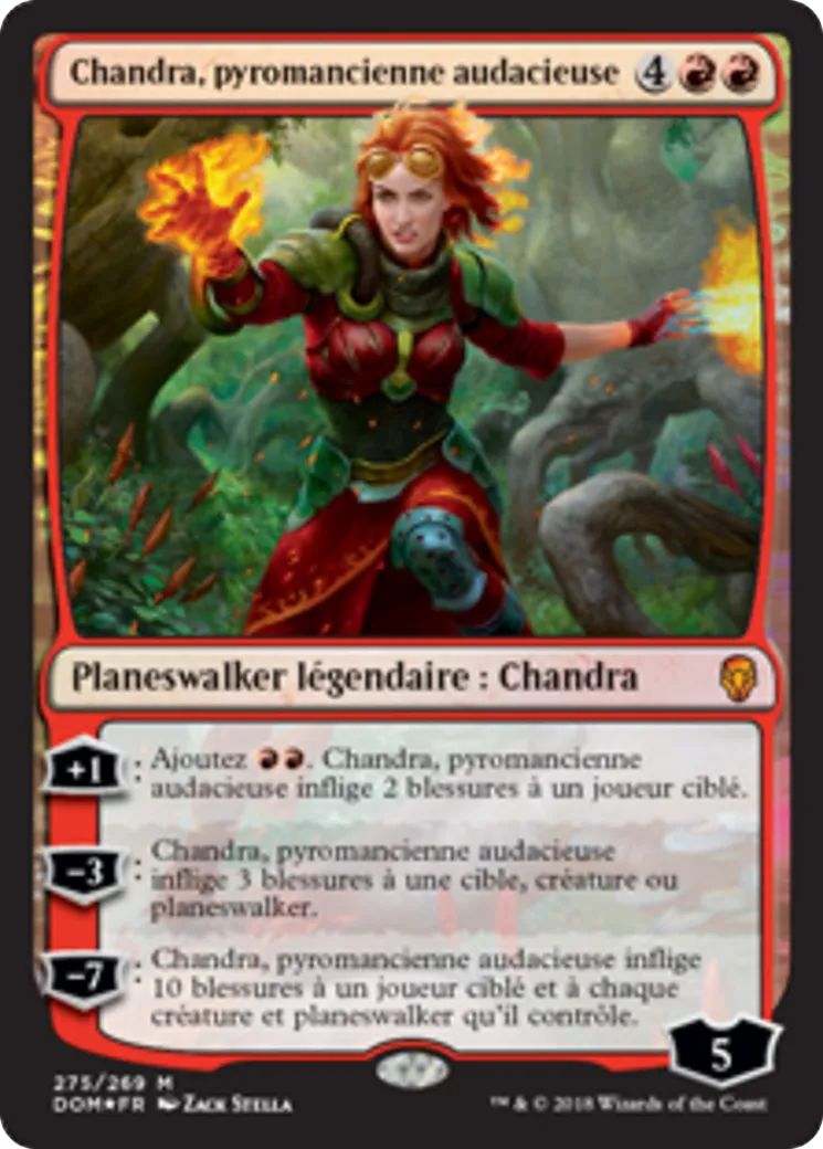 Chandra, pyromancienne audacieuse — Dominaria — Magic: The Gathering