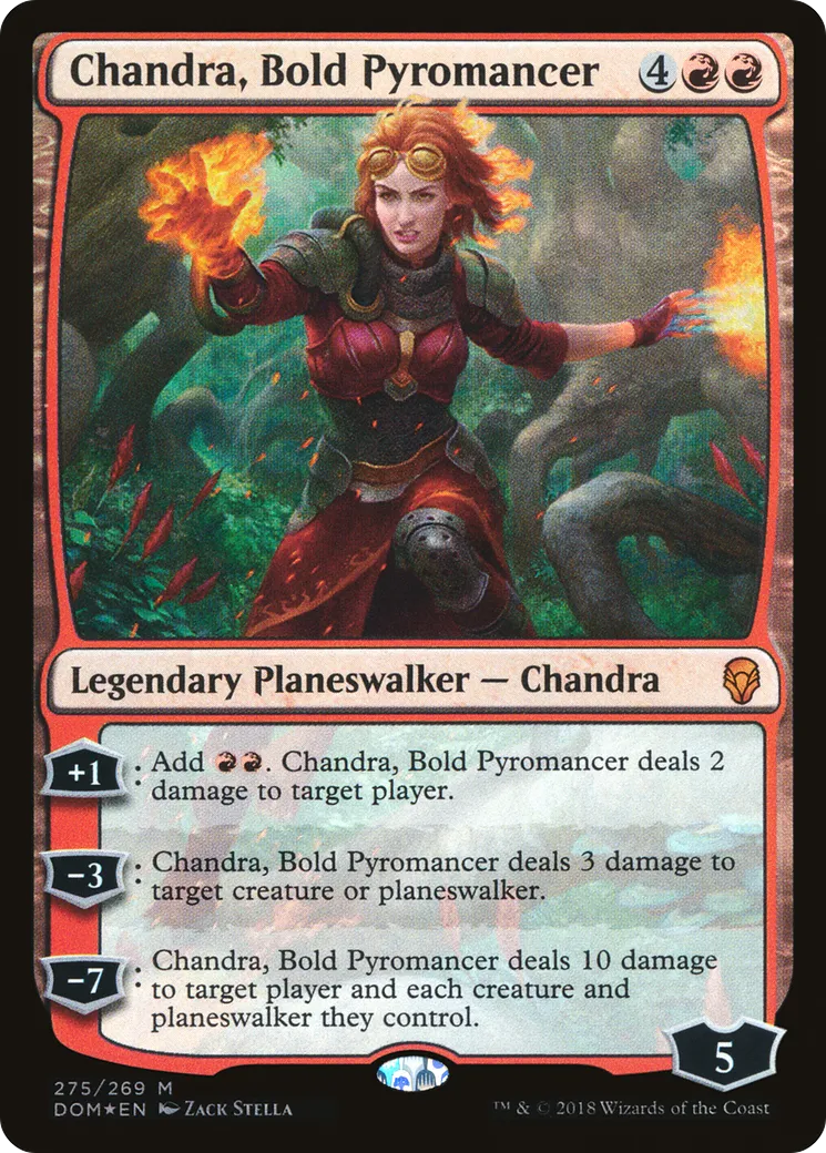 Chandra, Bold Pyromancer — Dominaria — Magic: The Gathering