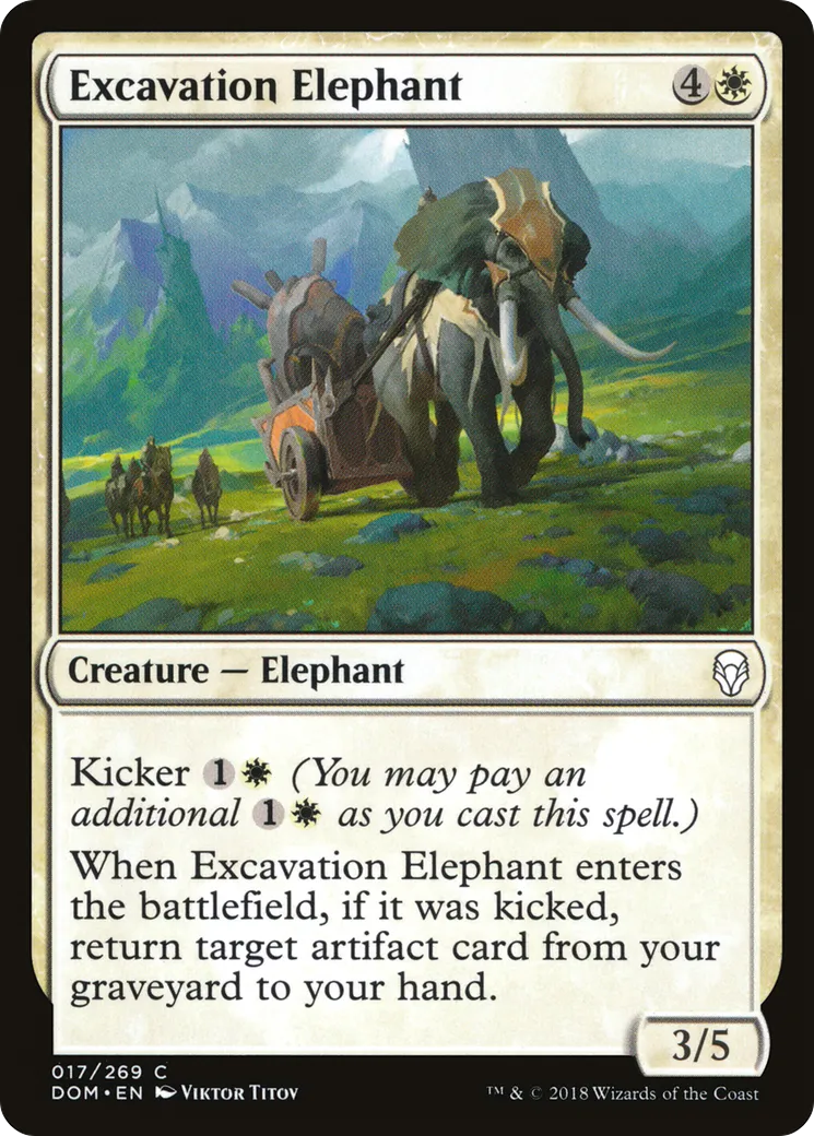 Excavation Elephant — Dominaria — Magic: The Gathering