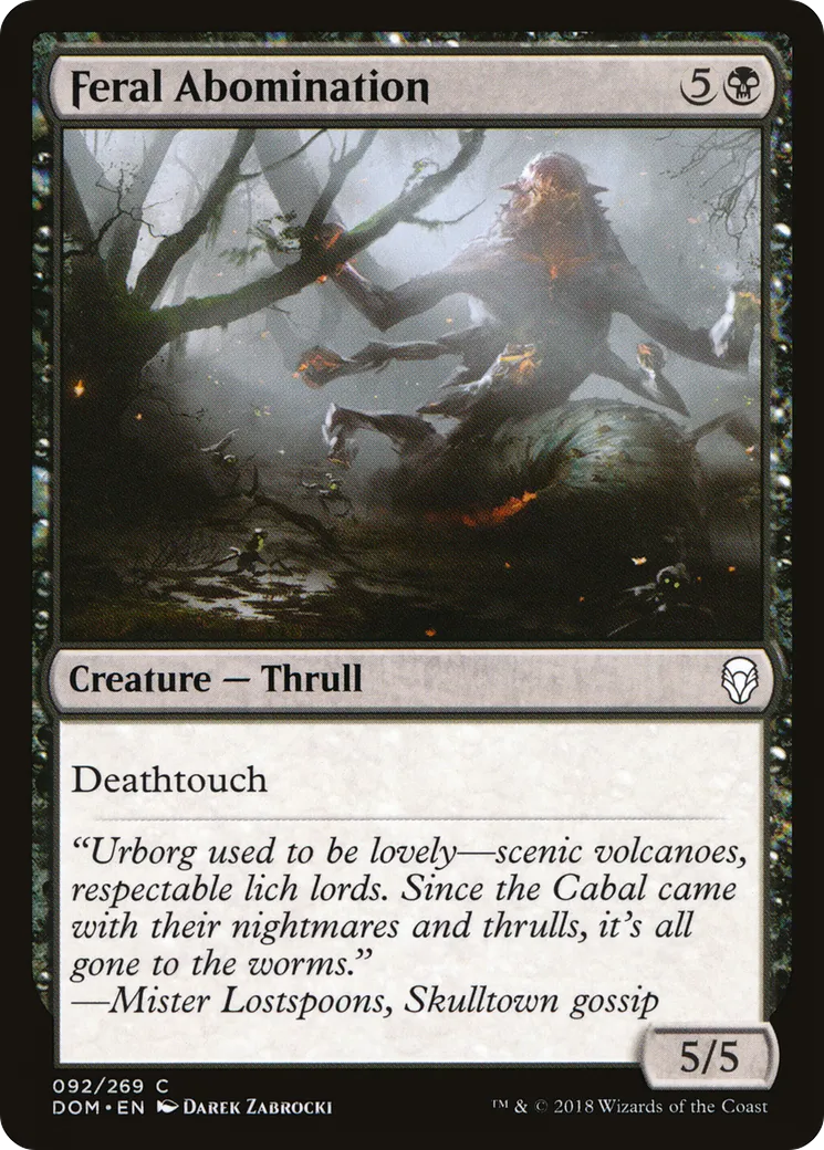 Feral Abomination — Dominaria — Magic: The Gathering