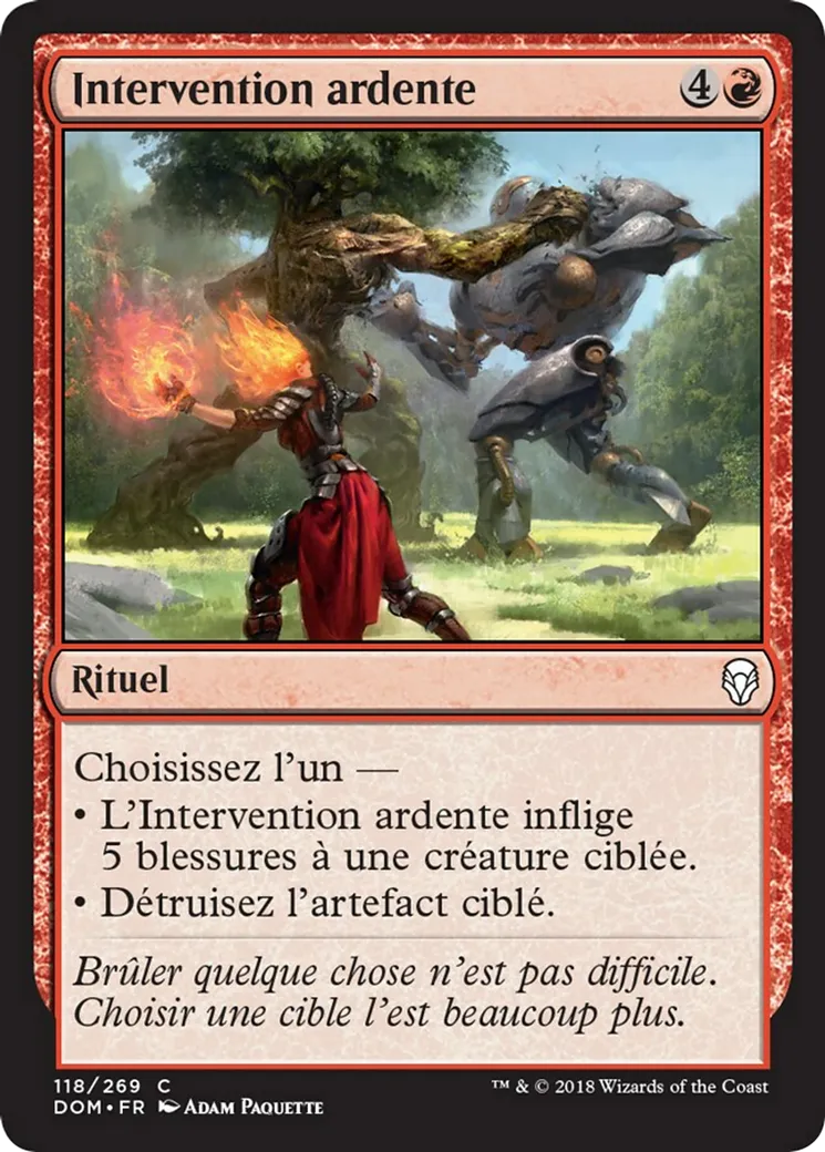 Intervention ardente from Dominaria - Magic: The Gathering