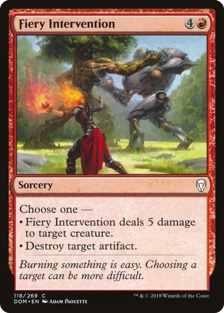 Intervention ardente — Dominaria — Magic: The Gathering