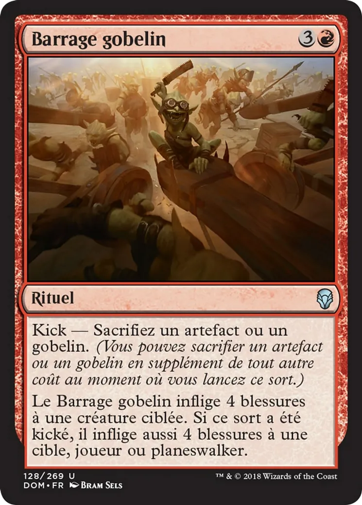 Barrage gobelin — Dominaria — Magic: The Gathering