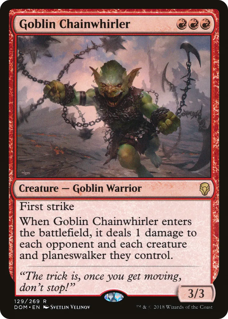 Goblin Chainwhirler — Dominaria — Magic: The Gathering