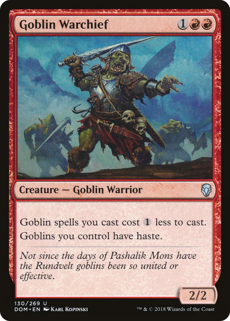Goblin Warchief — Dominaria — Magic: The Gathering