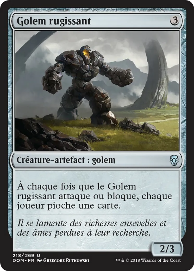 Golem rugissant — Dominaria — Magic: The Gathering