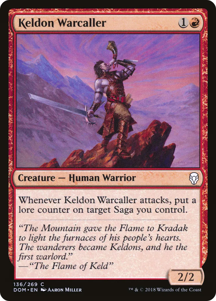 Keldon Warcaller — Dominaria — Magic: The Gathering