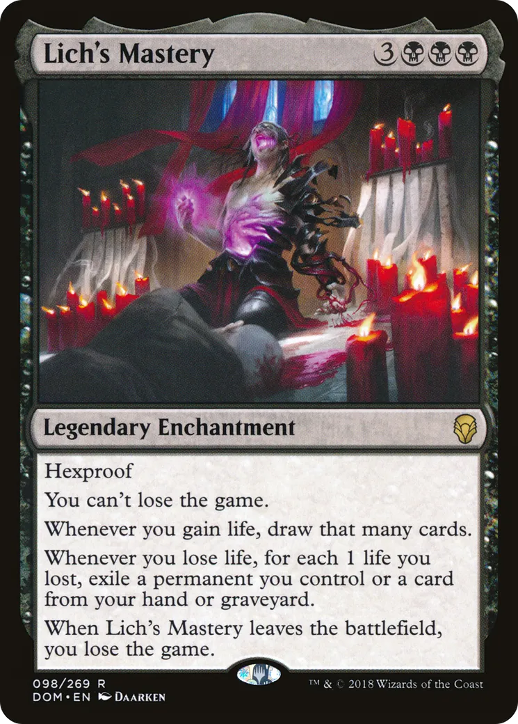 Lich's Mastery — Dominaria — Magic: The Gathering