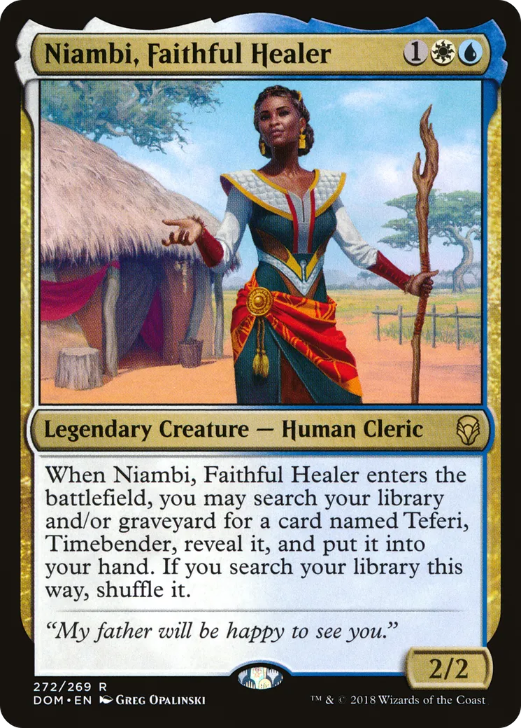 Niambi, Faithful Healer — Dominaria — Magic: The Gathering