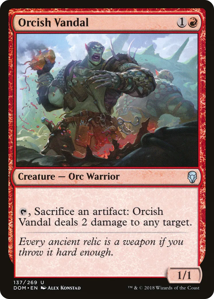 Orcish Vandal from Dominaria - Magic: The Gathering