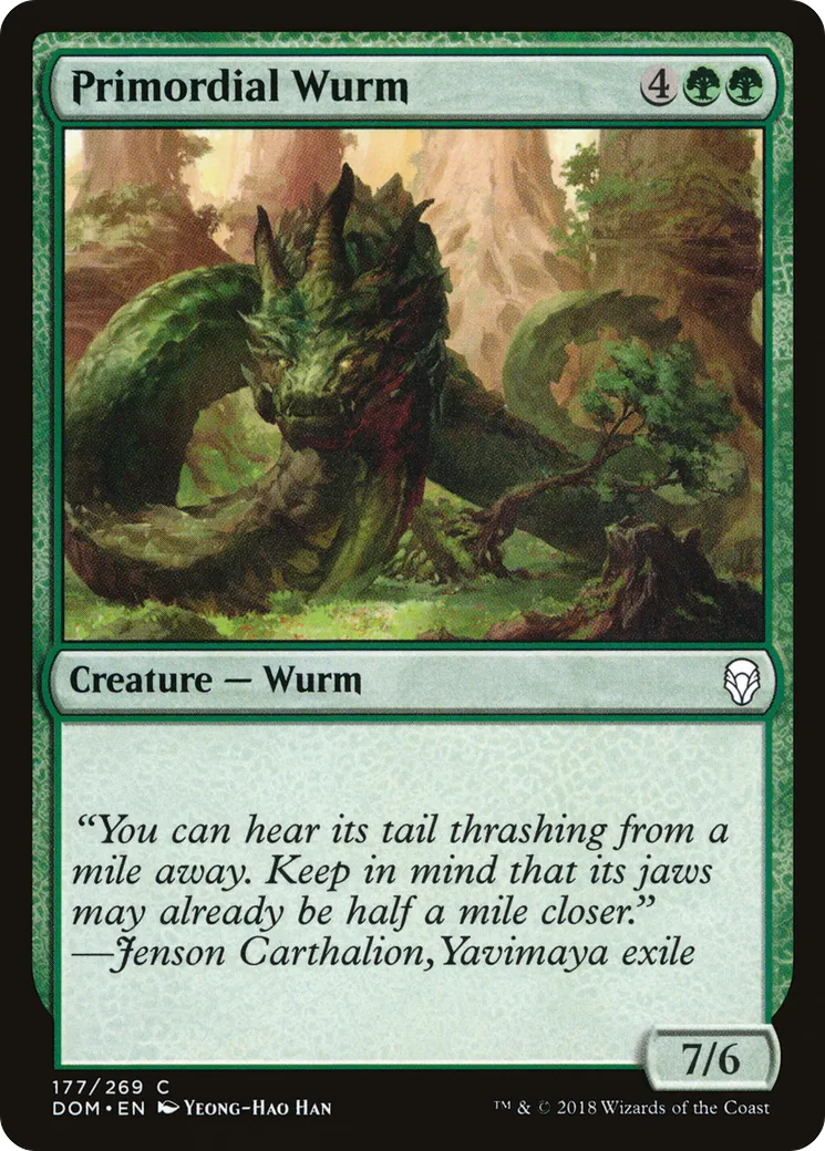 Primordial Wurm — Dominaria — Magic: The Gathering