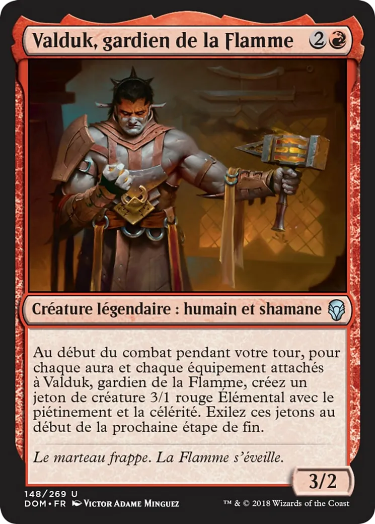 Valduk, gardien de la Flamme — Dominaria — Magic: The Gathering