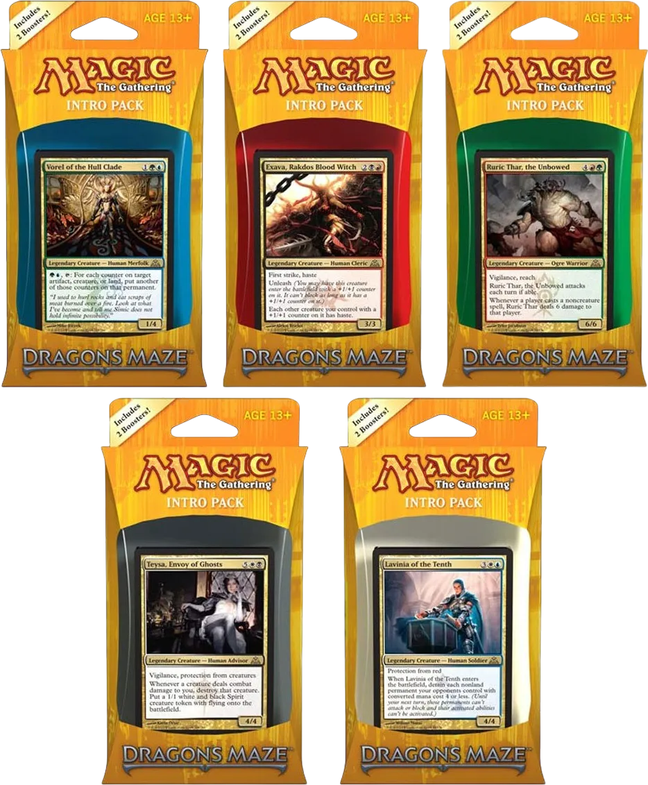 Dragons Maze Intro Pack Display — Dragon's Maze — Magic: The Gathering