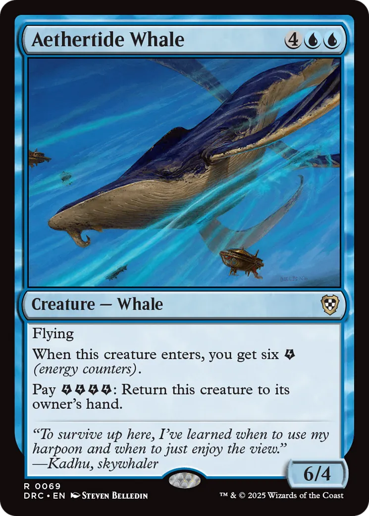 Baleine éthertidale — Aetherdrift Commander — Magic: The Gathering